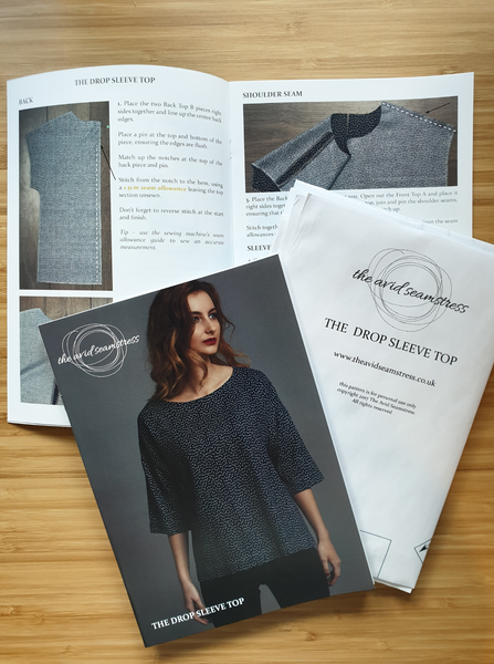 The Drop Sleeve Top - Pattern Sheet & Instruction Book - The Avid Seamstress